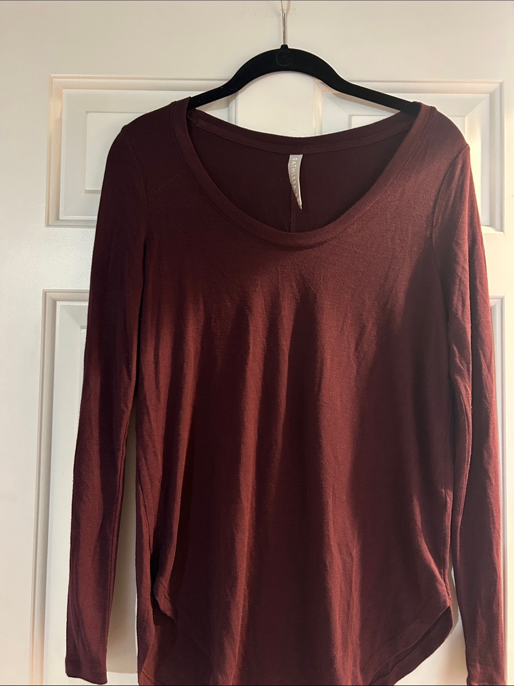 Athleta Women's Long Sleeve Scoop Neck Top - Wine